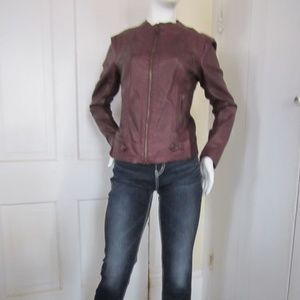 Maurice's Maroon Faux Leather Jacket